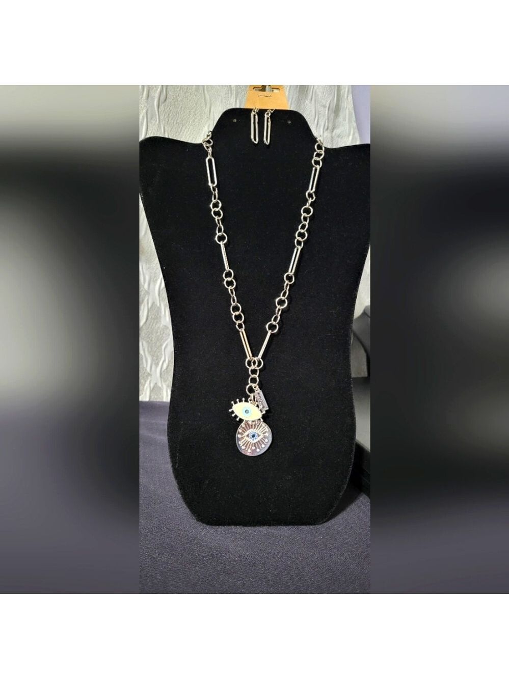 Silver Color Pendant Necklace Set (#72)